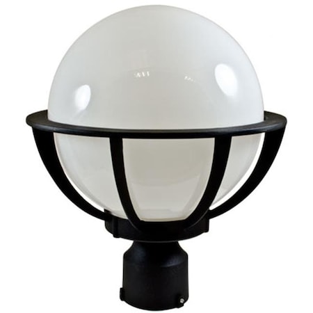 Dabmar Lighting Dabmar Lighting GM260-B 10 in. 120 V Cast Aluminum 60 watts Incandenscent Type Globe Post Top Fixture; Black GM260-B